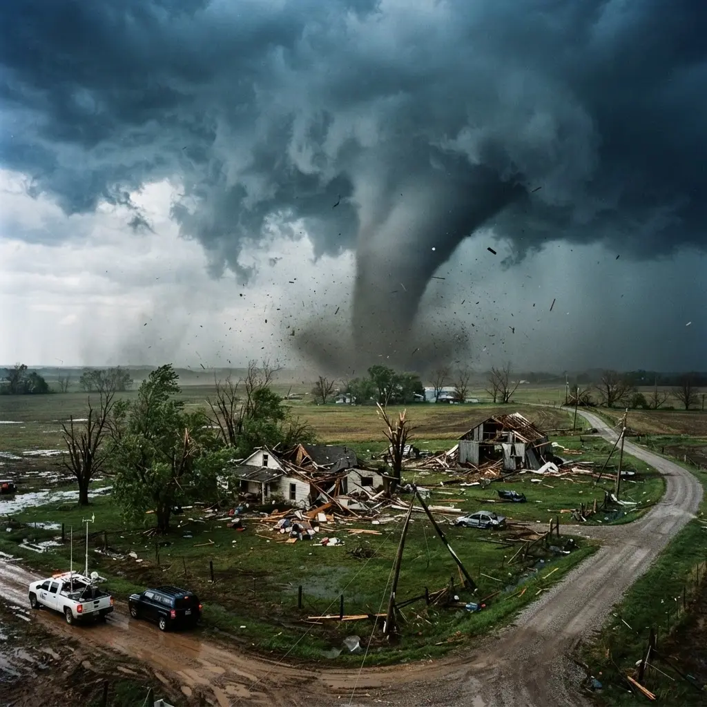 Tornado atinge o Paraná e deixa rastro de destruição